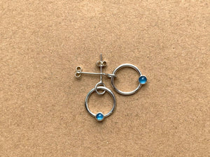 Blue Orbital Earrings
